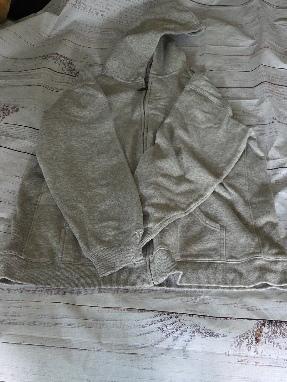 Champion Light Gray Full-Zip Hoodie
